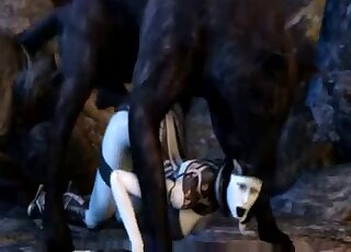 Screaming lady with odd skin gets fucked by an even stranger creature