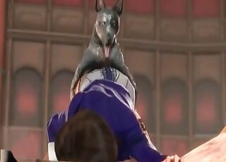 Oversexed anime beast fucks juicy cunt of a sexy anime babe